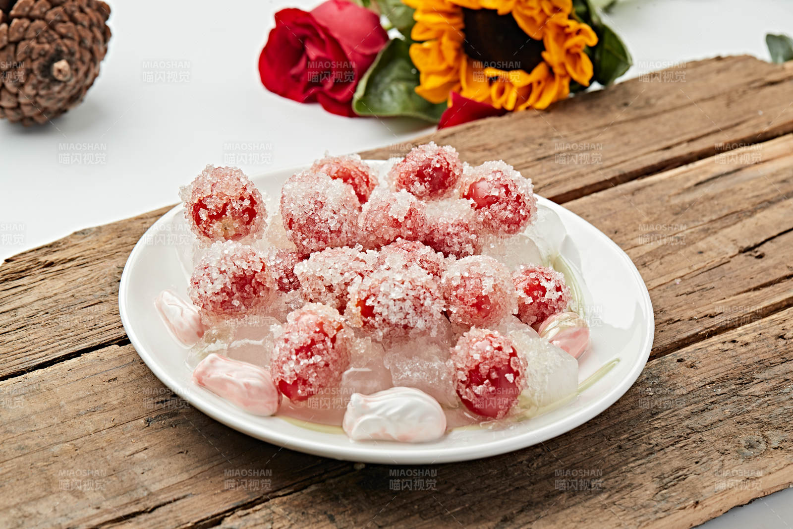 砂糖冰镇圣女果-摄影图