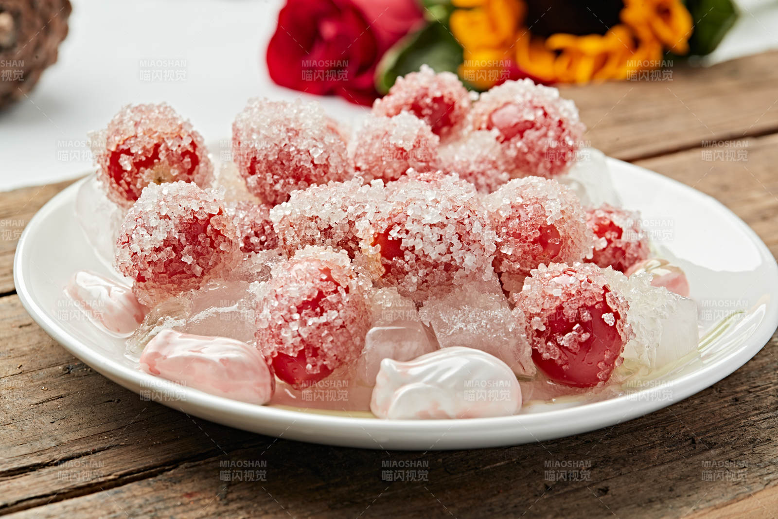 砂糖冰镇圣女果-摄影图