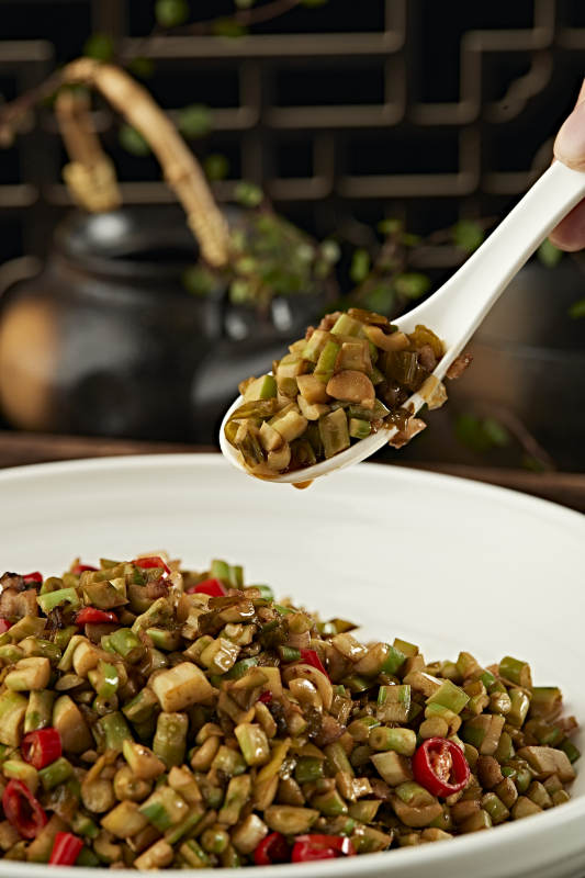 米椒肉沫炒酸笋粒