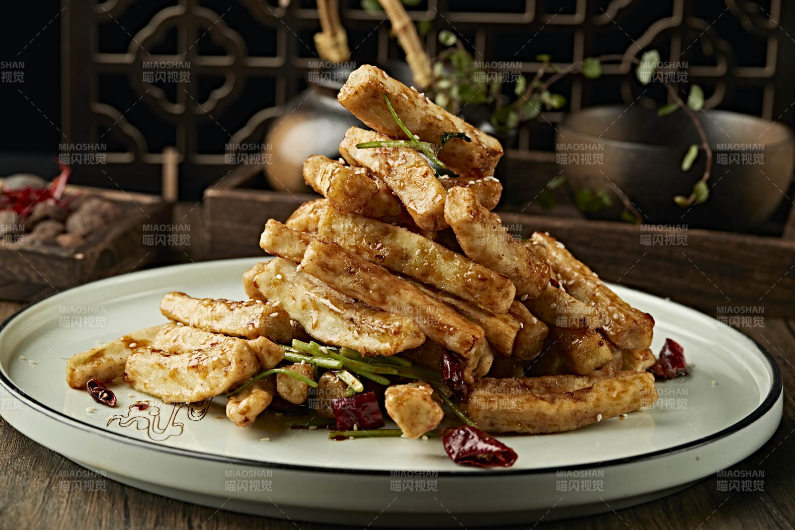 复合味油炸茄子条