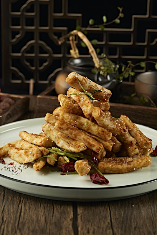 复合味油炸茄子条