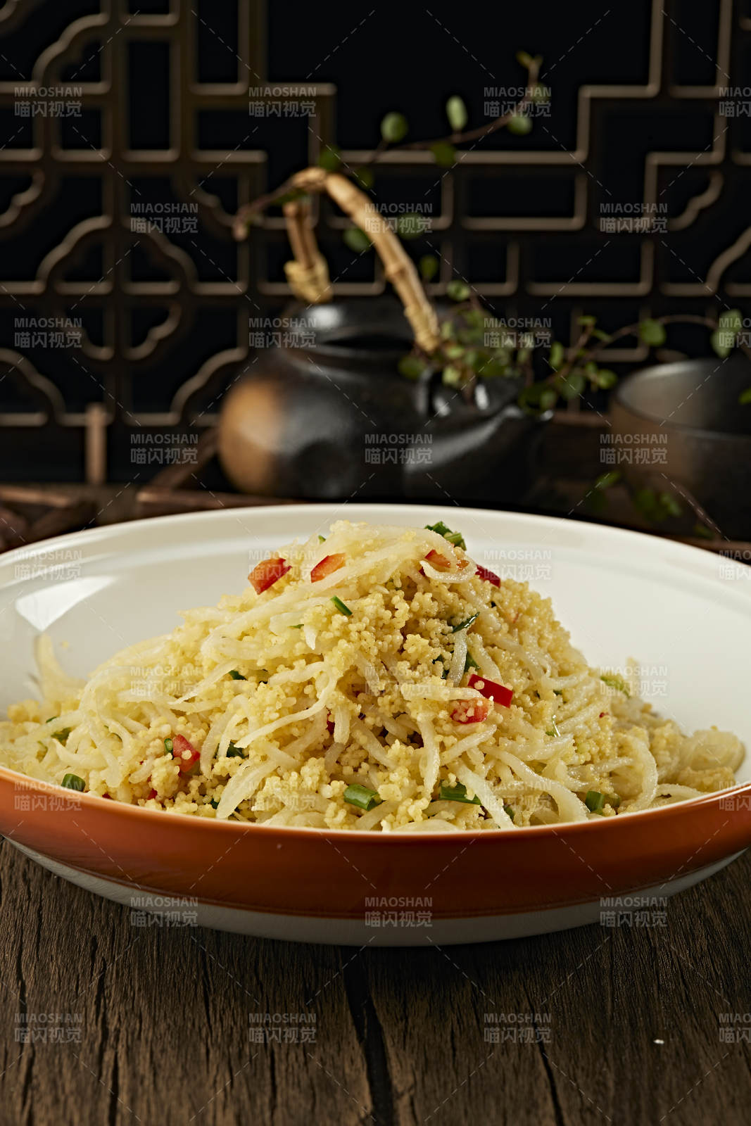 黍米金米拌洋芋丝小米饭土豆丝