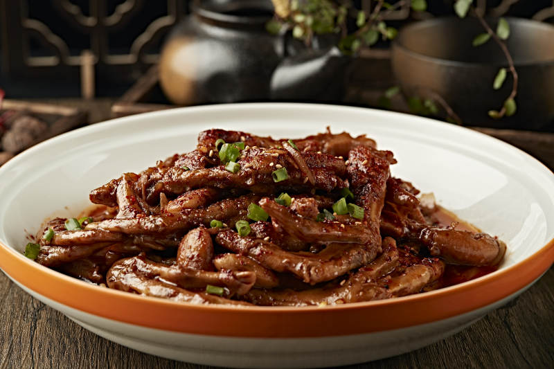 香辣芸豆炖鸭掌