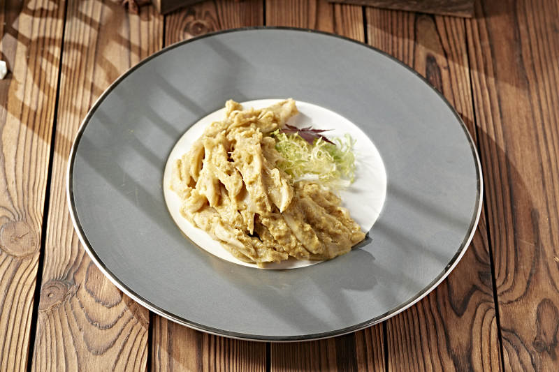 黄芥末百花蒸鸭掌