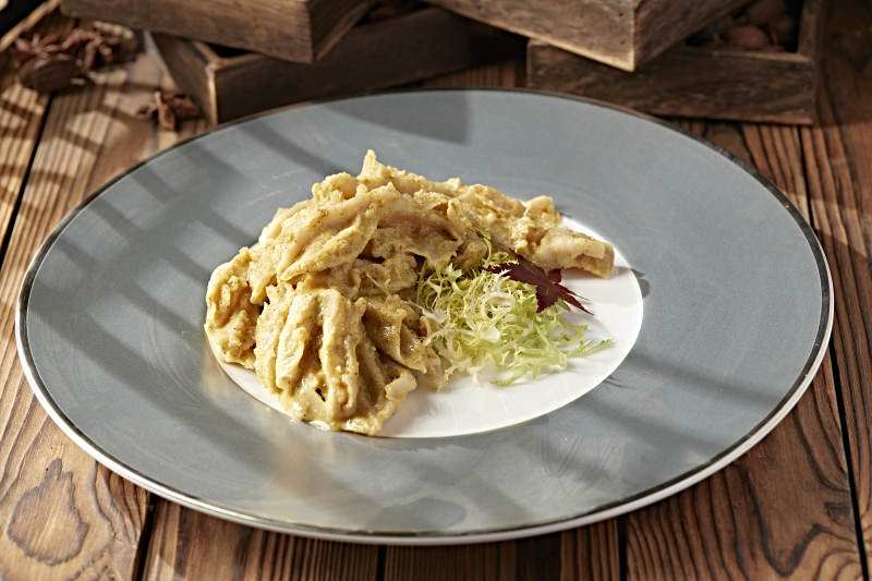 黄芥末百花蒸鸭掌