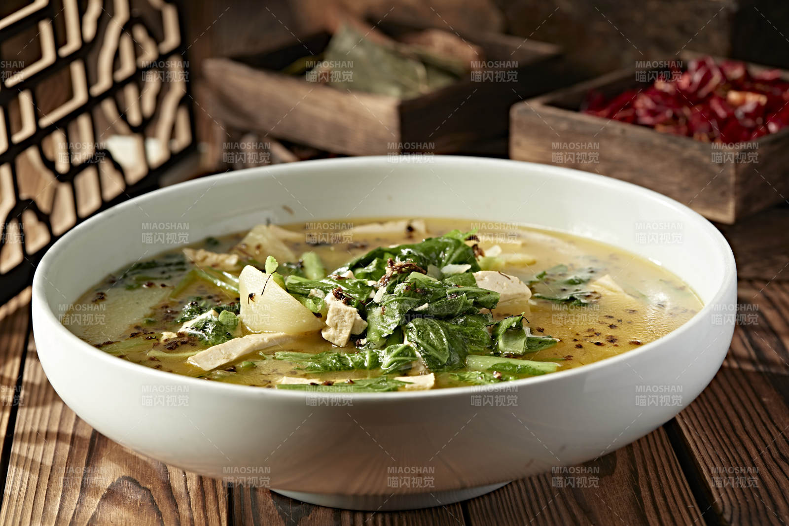 土豆豆腐炖小白菜胡麻花