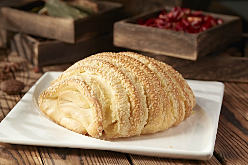 香烤花开富贵芝麻大花卷