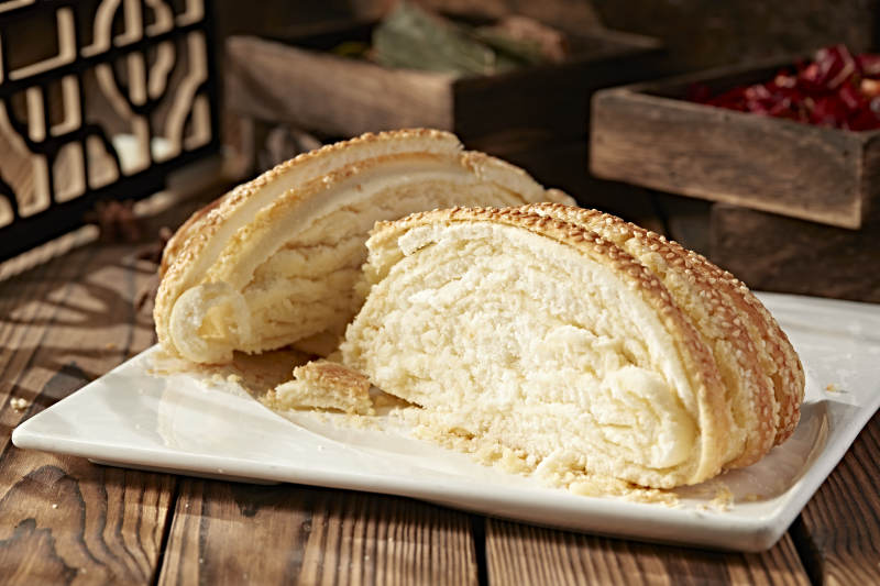 香烤花开富贵芝麻大花卷