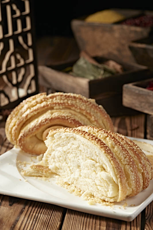 香烤花开富贵芝麻大花卷