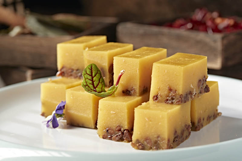 美味甜品南瓜红豆糕