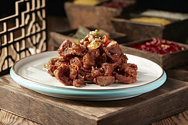 油炸孜然蒜香鸡胗片