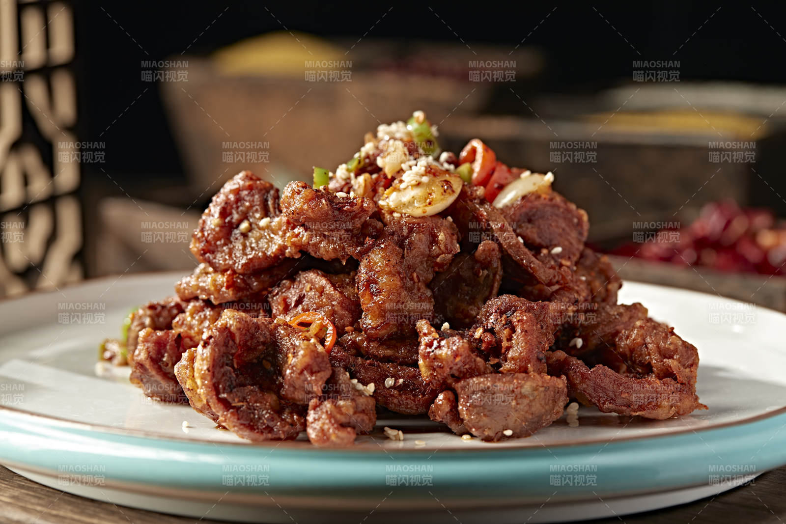 油炸孜然蒜香鸡胗片