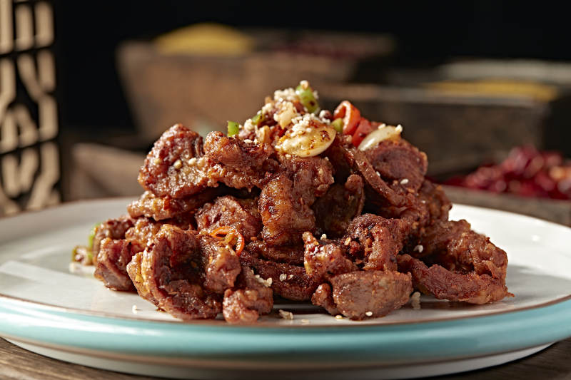 油炸孜然蒜香鸡胗片