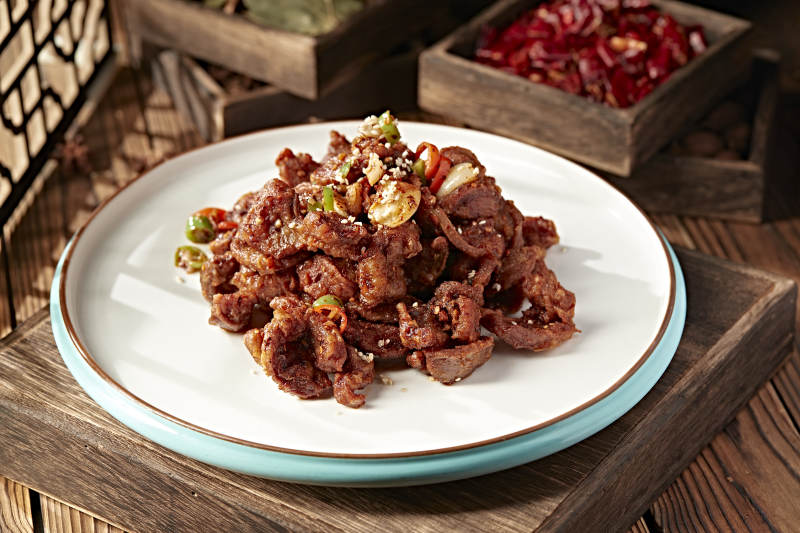 油炸孜然蒜香鸡胗片