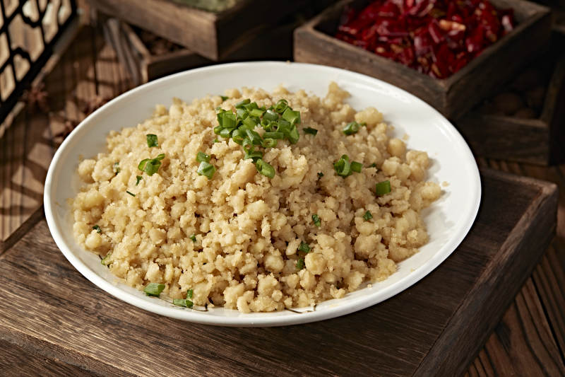 张家口农家美食炒莜面傀儡