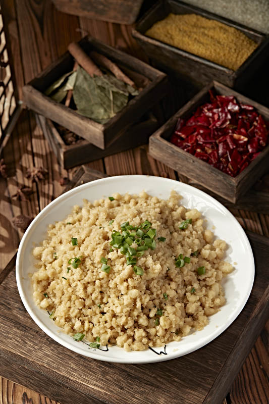 张家口农家美食炒莜面傀儡