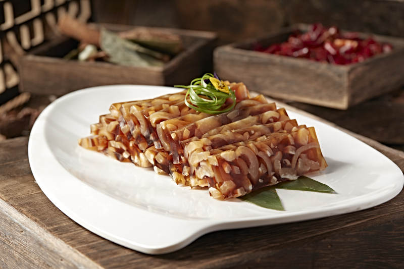 琥珀水晶猪皮冻