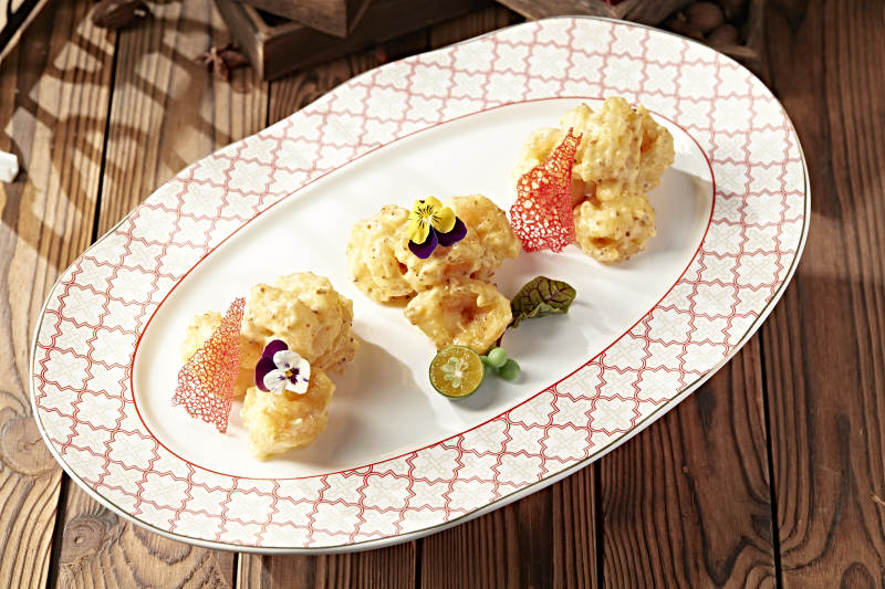 芝士酱芥末蜂蜜大虾球