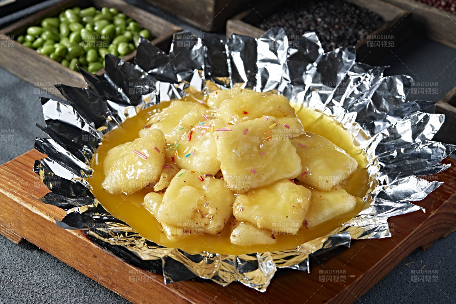 錫紙鐵板沙棘汁烤油炸奶豆腐