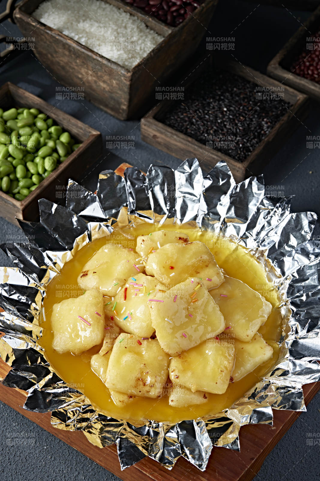 錫紙鐵板沙棘汁烤油炸奶豆腐