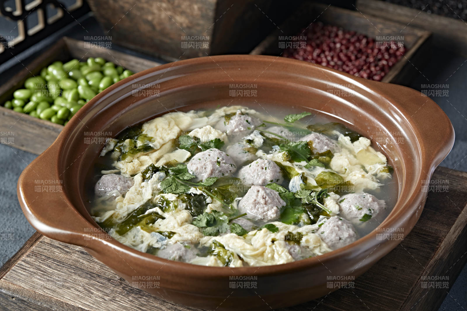 石鍋香菜丸子雞蛋湯