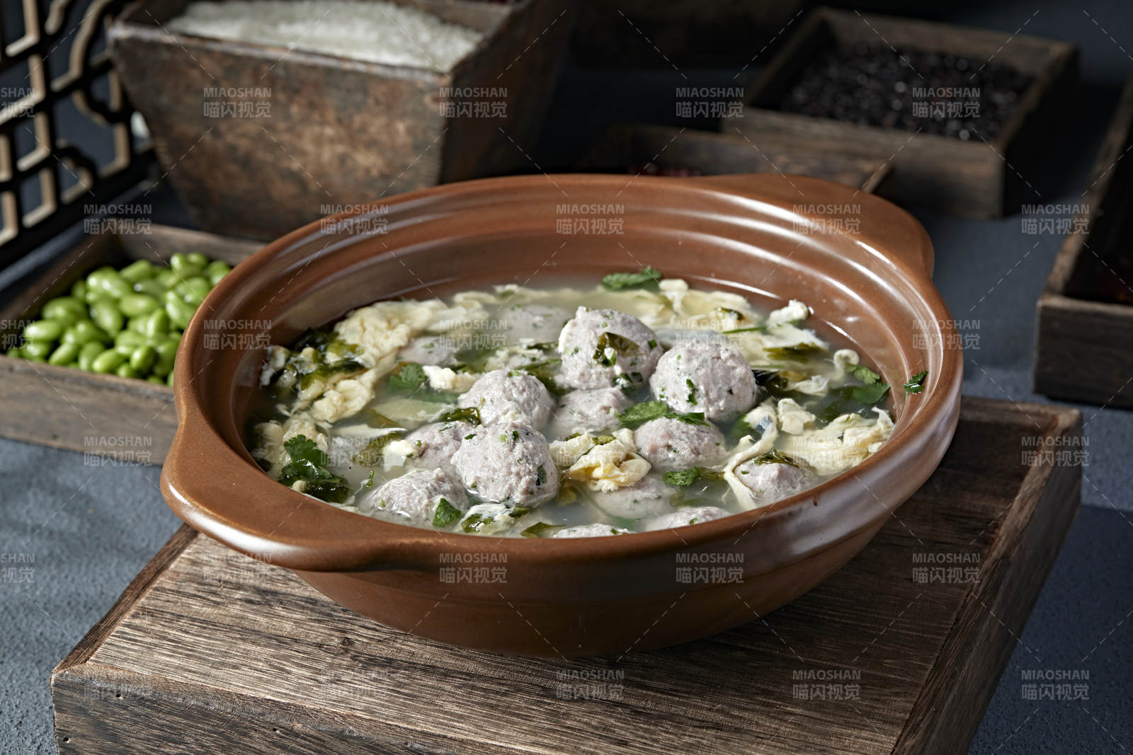 石鍋香菜丸子雞蛋湯