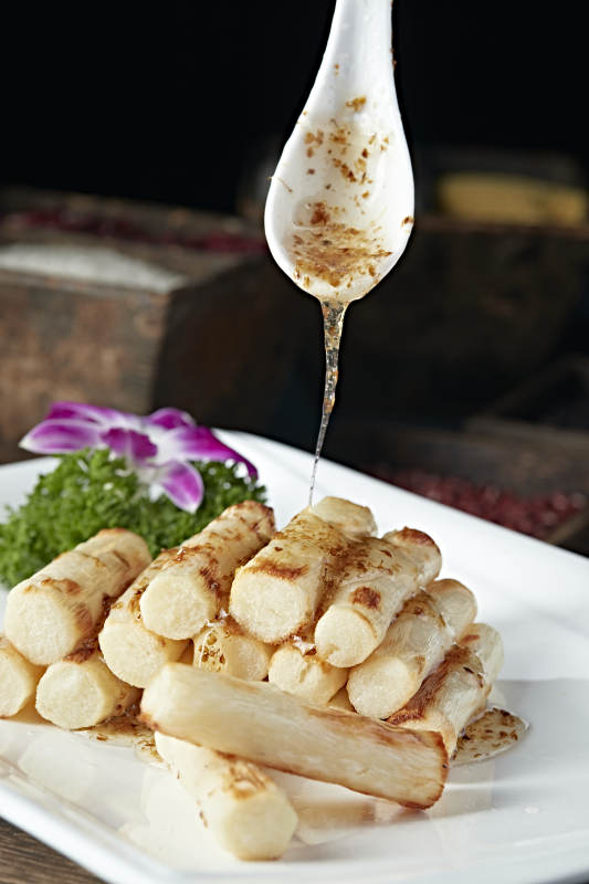 香烤马牙长山药配桂花蜜