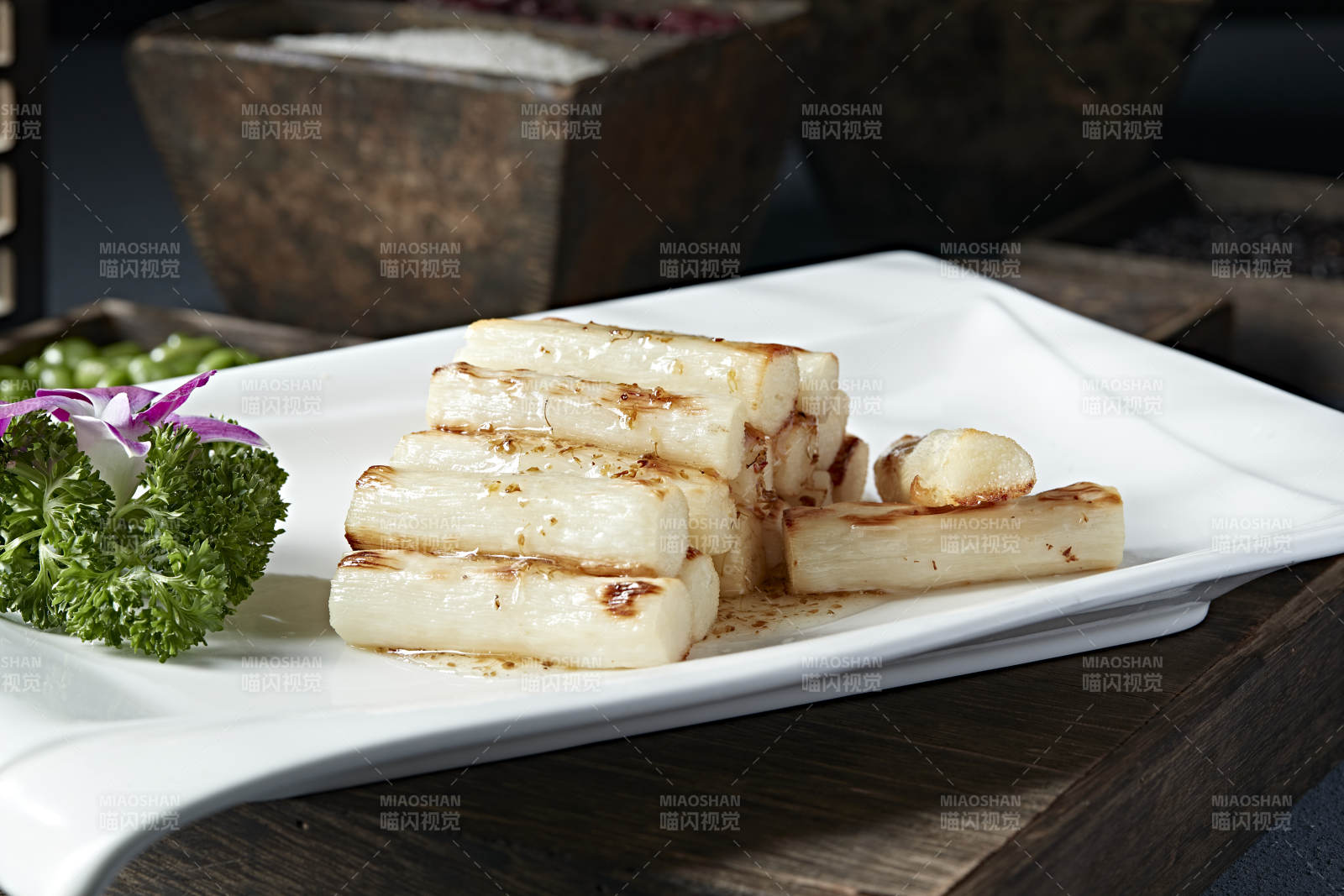 香烤马牙长山药配桂花蜜