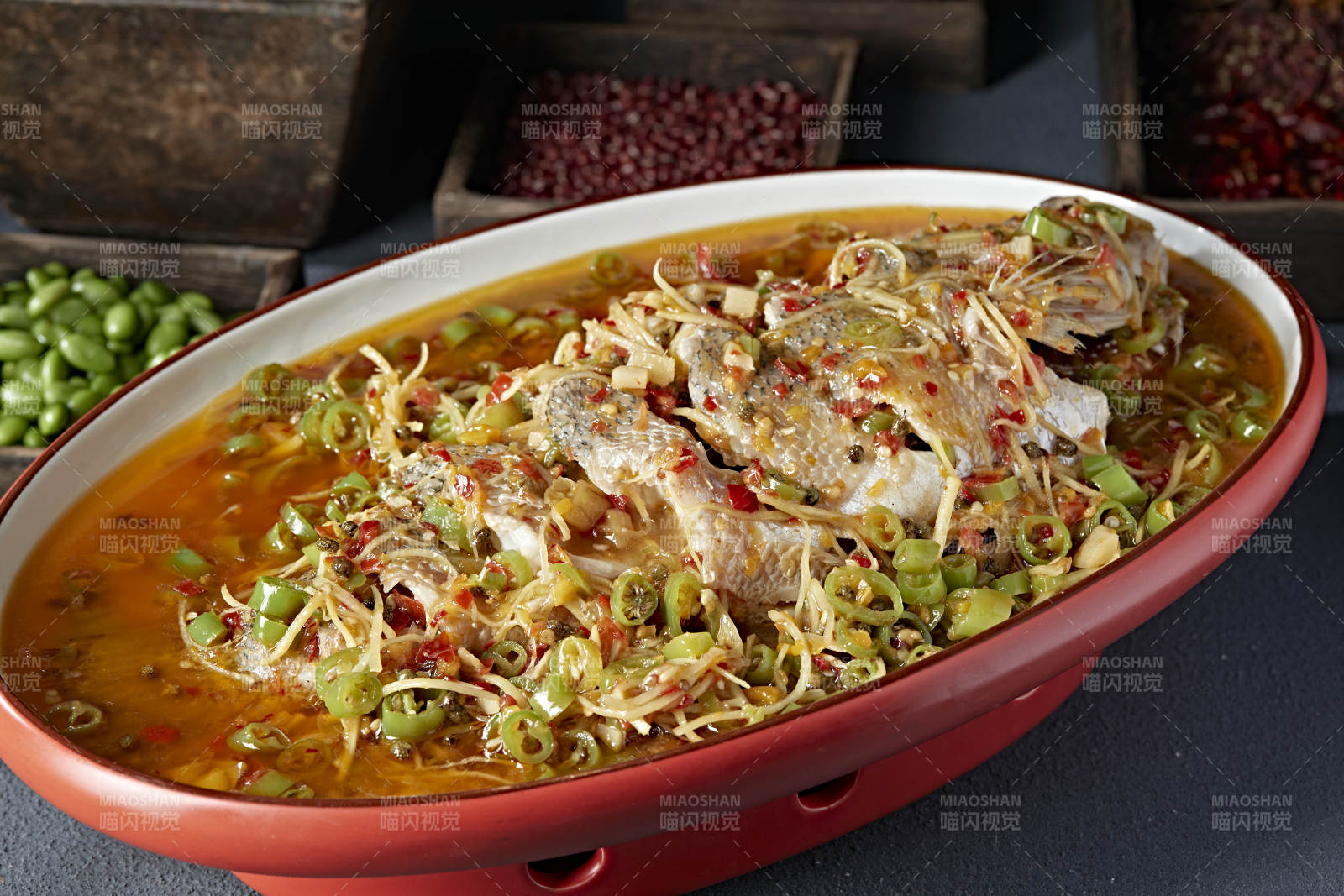 川味椒麻香水海鲈鱼图片