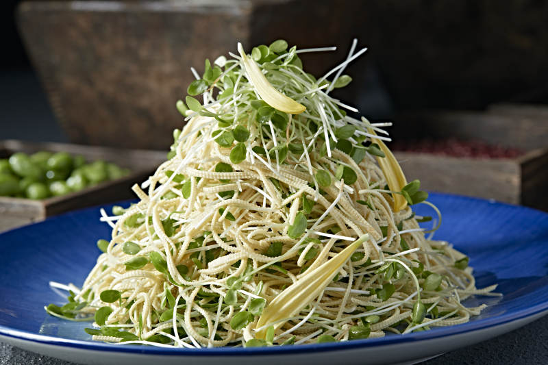 香椿苗凉拌干豆腐丝