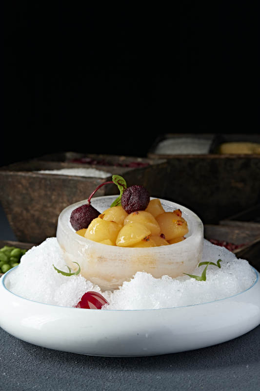 精美凉菜冰镇杨梅果沙棘雪梨