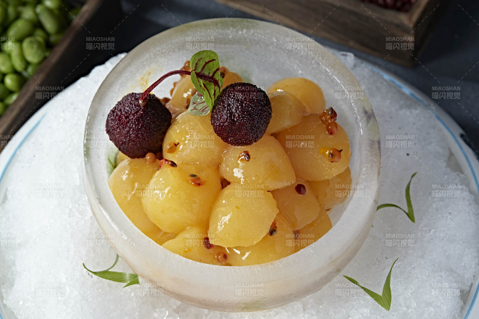 精美涼菜冰鎮楊梅果沙棘雪梨