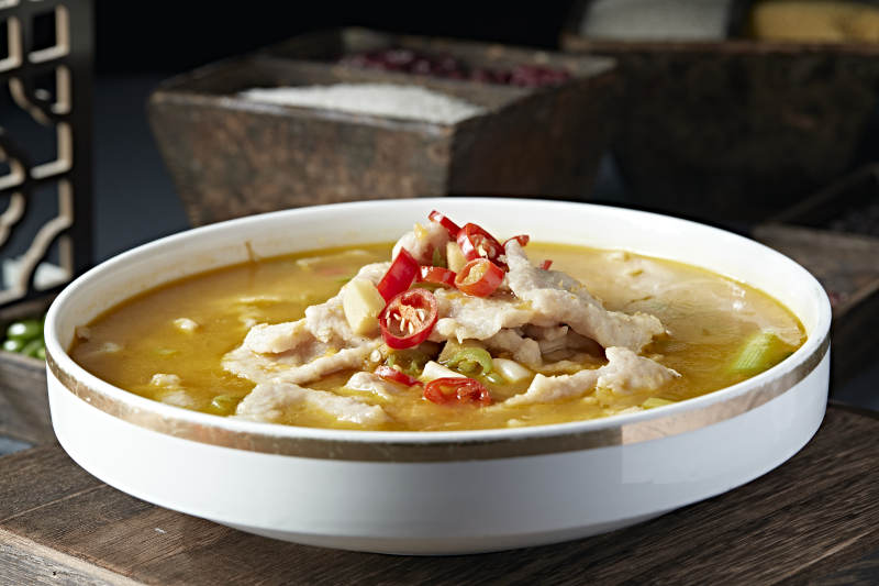 酸汤椒麻水煮猪肉片