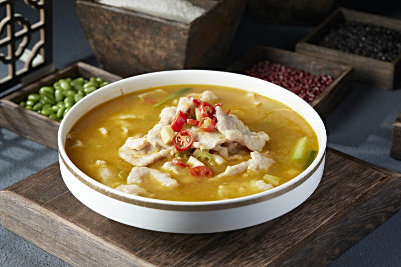 酸汤椒麻水煮猪肉片