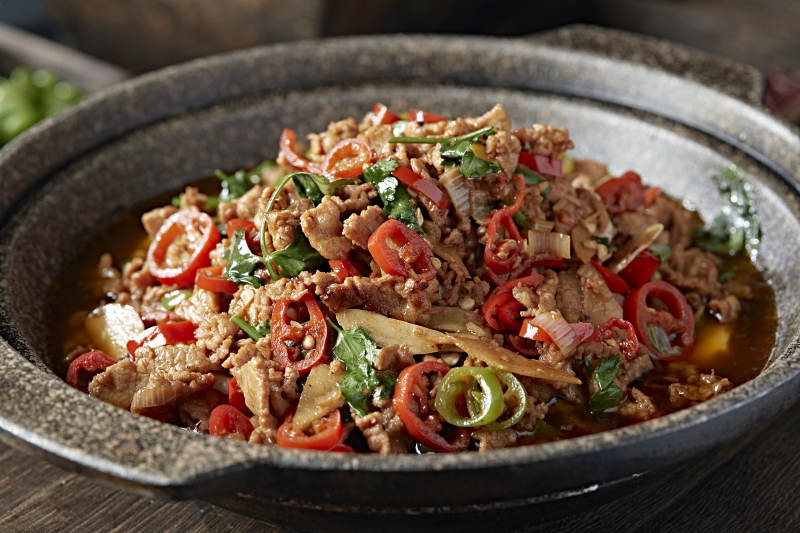 石锅湘味双椒小炒渣渣牛肉