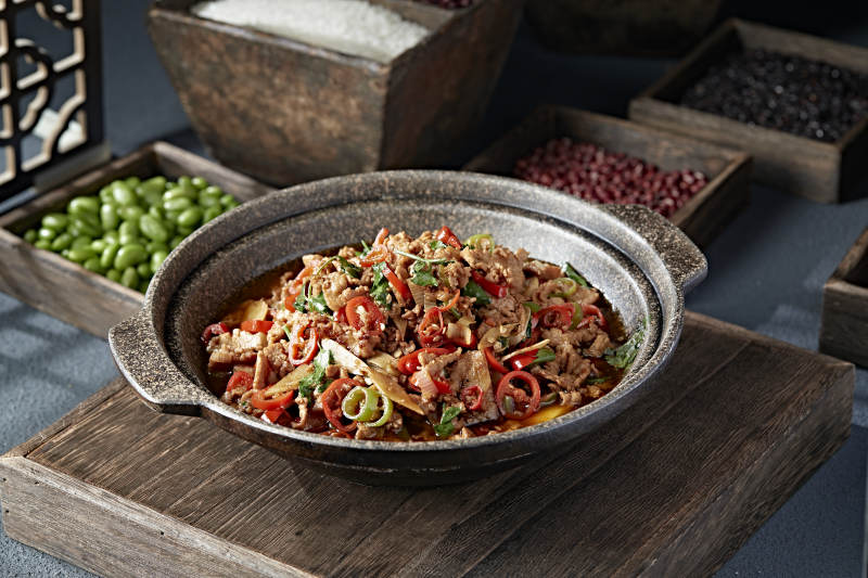 石锅湘味双椒小炒渣渣牛肉