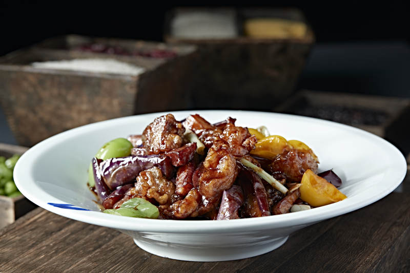 蒜香豆角爆炒青辣椒二荊條