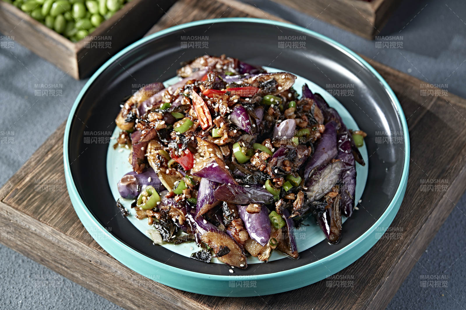 辣椒肉沫薄荷葉燒茄子