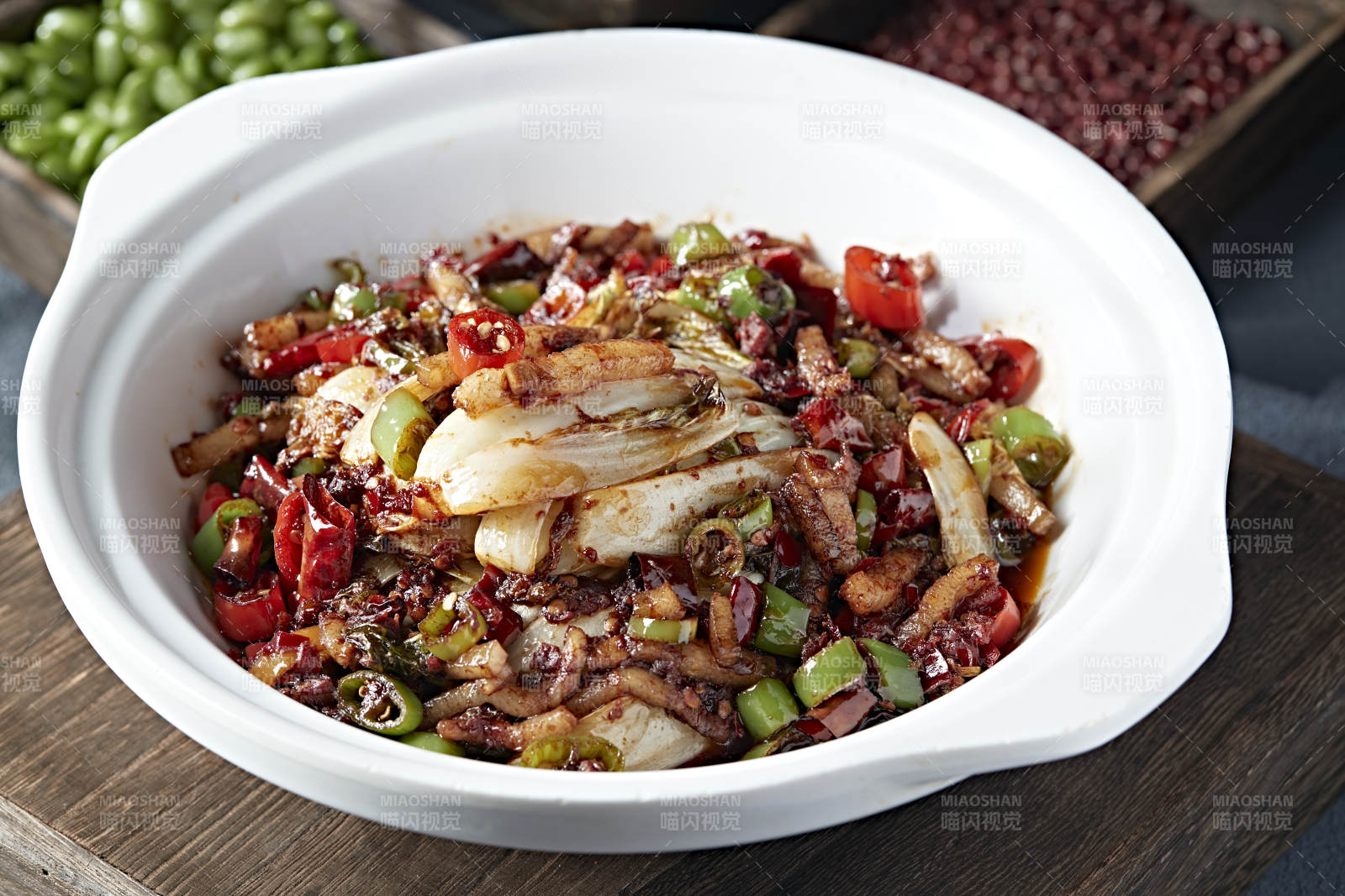 石鍋香辣肉絲醬燒醬爆娃娃菜