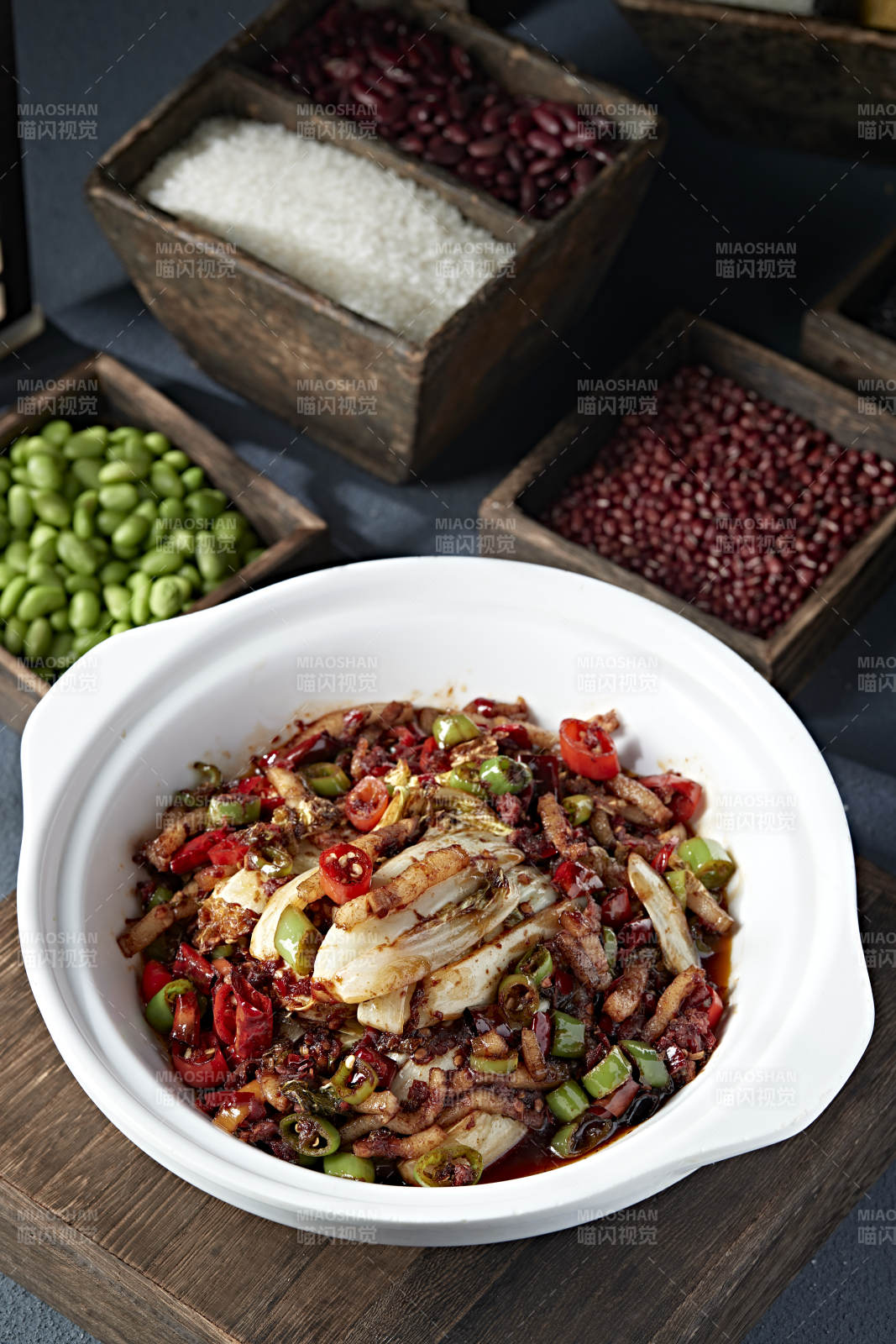 石鍋香辣肉絲醬燒醬爆娃娃菜