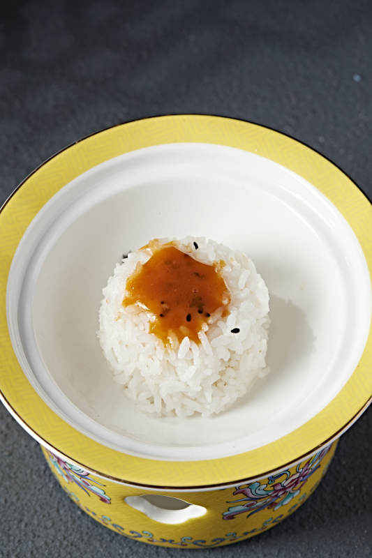 泰国香米蒸的捞饭配白米饭