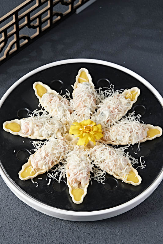 军舰水果沙拉芝士海虾仁