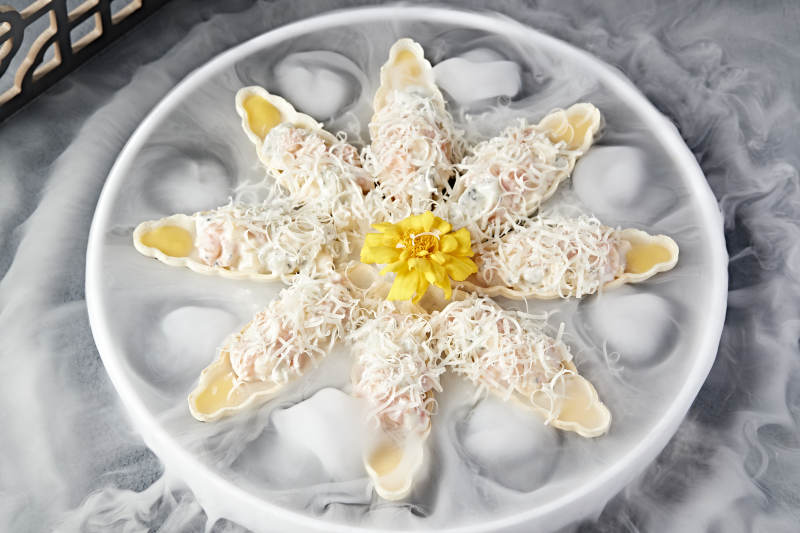 军舰水果沙拉芝士海虾仁