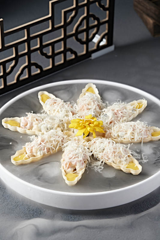 军舰水果沙拉芝士海虾仁