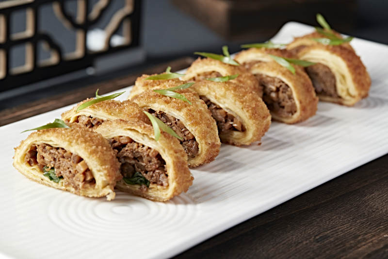 香煎鸭肉丝鸡蛋玉子烧卷