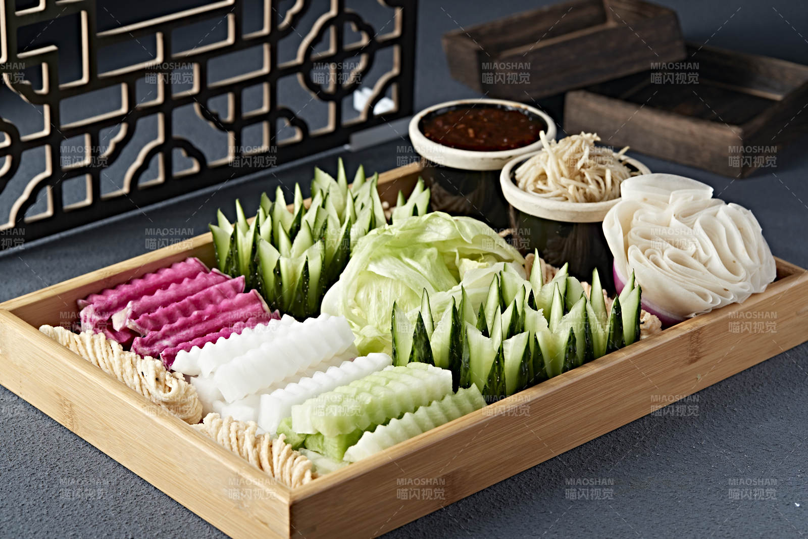 東北農家蘸醬菜卷餅大拼盤