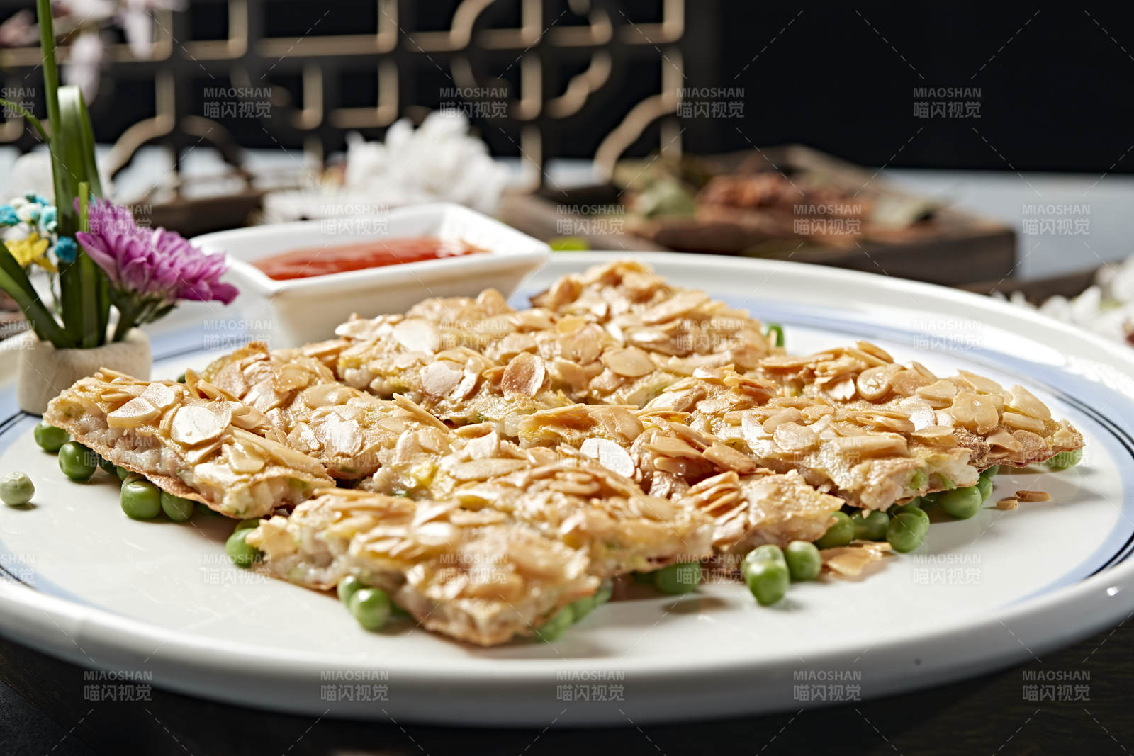 香煎虾泥杏仁饼