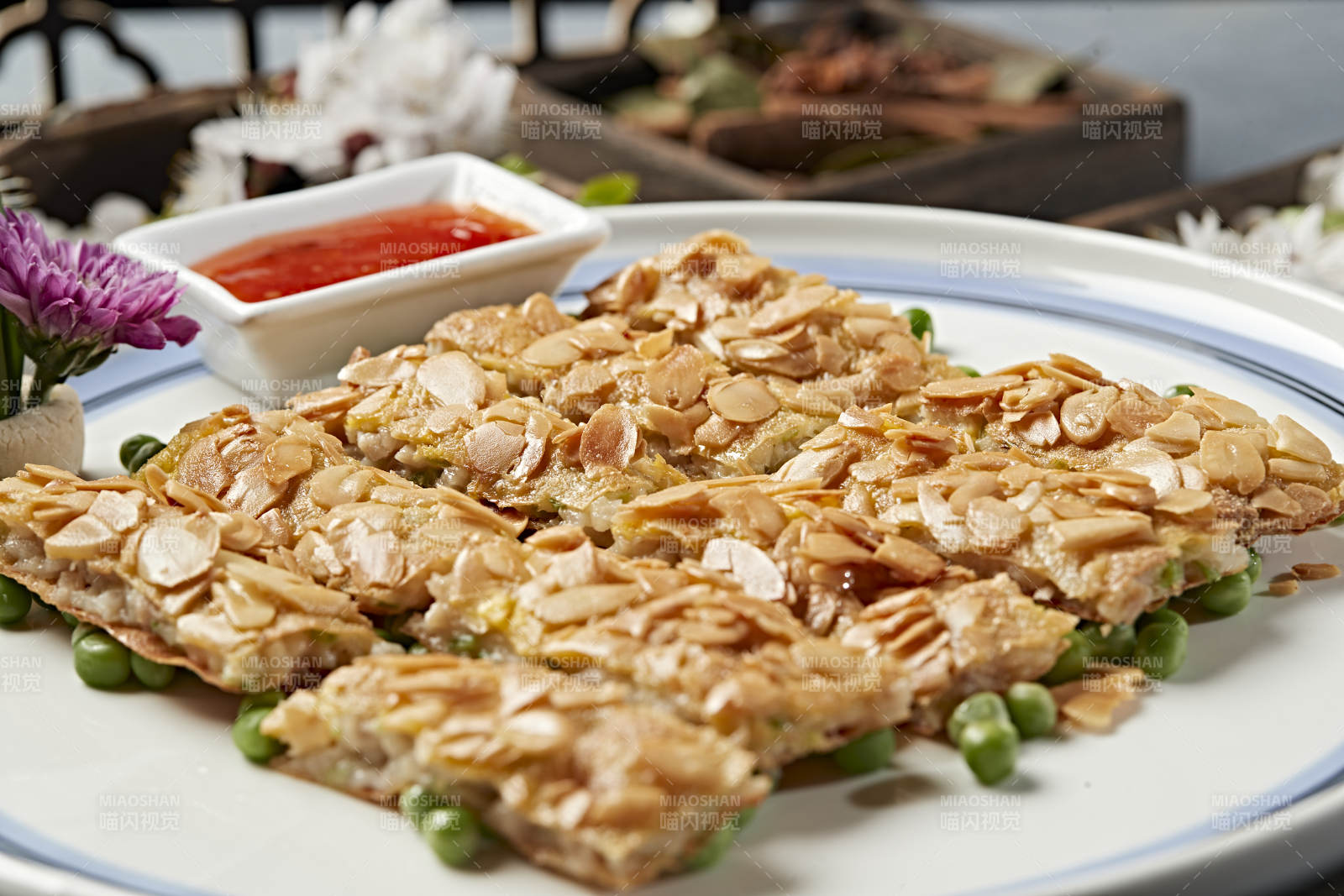 香煎虾泥杏仁饼