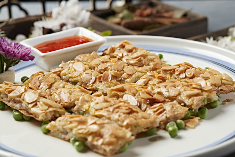 香煎虾泥杏仁饼