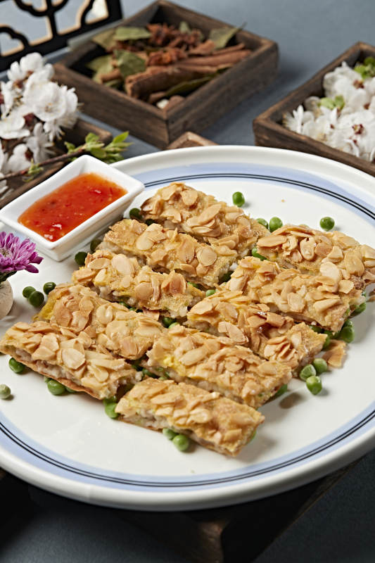 香煎虾泥杏仁饼
